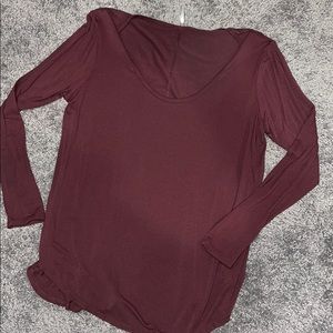 Women’s Burgundy long sleeve shirt